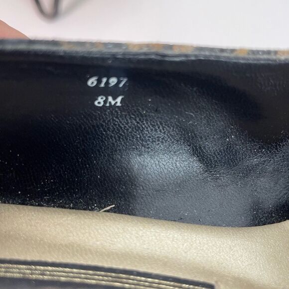 J. Renee Gold and Brown Tiger Patterned Chunky Heels Size 8M EUC - Picture 7 of 7